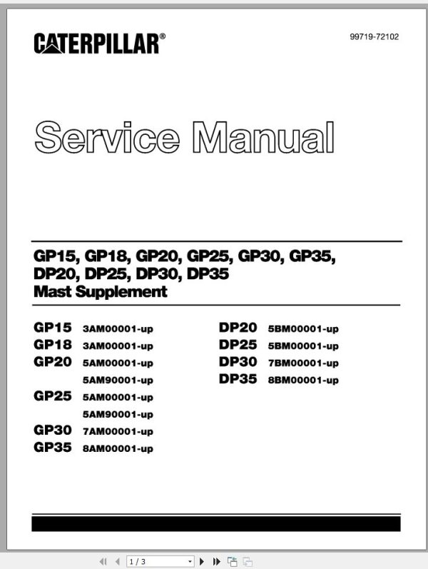 Caterpillar Forklift 8.37 GB peration Maintenance Manual Service Manuals 5