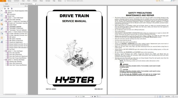 Hyster Forklift Class 1 5 PDF Updated 12.2023 Service Repair Manuals 2