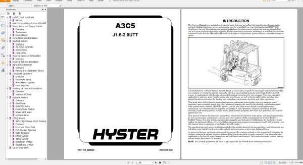 Hyster Forklift Class 1 5 PDF Updated 12.2023 Service Repair Manuals 5