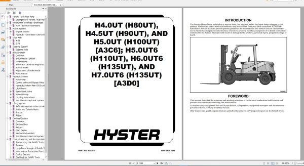 Hyster Forklift Class 1 5 PDF Updated 12.2023 Service Repair Manuals 7