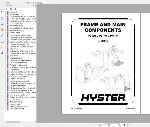 Hyster Forklift Class 1 5 PDF Updated 12.2023 Service Repair Manuals 9