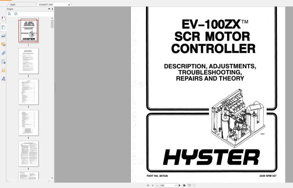 Hyster Forklift Class 1 Updated 12.2023 Electric Motor Rider Trucks Service Repair Manuals 8