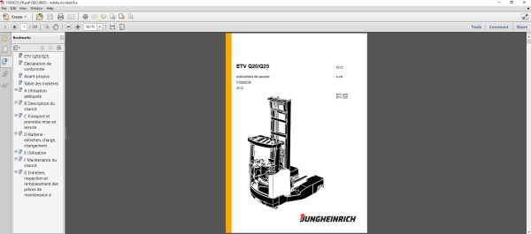 JUNGHEINRICH JETI ForkLift SH v4.36 FR 06.2023 Service Information 4
