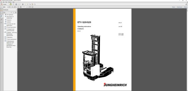 JUNGHEINRICH JETI ForkLift SH v4.37.03 EN3 10.2023 Service Information 4