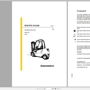Jungheinrich Forklift 1.45 GB Electric Hydraulic Schematic Operation Service Manual 10