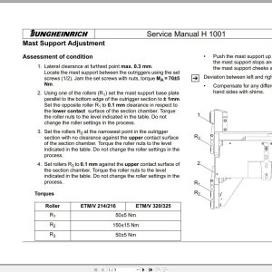 Jungheinrich Forklift 1.45 GB Electric Hydraulic Schematic Operation Service Manual 13