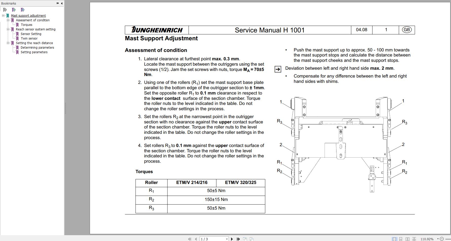 Jungheinrich Forklift 1.45 GB Electric Hydraulic Schematic Operation Service Manual 13