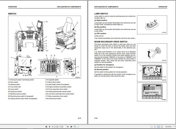 Komatsu Excavator PC490LCi 11 Operation Maintenance Manual TEN01035 01 1