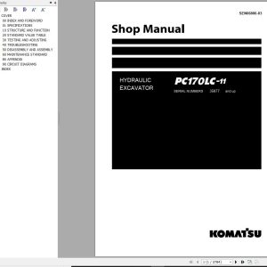 Komatsu Hydraulic Excavator PC170LC 11 Shop Manual SEN06806 03