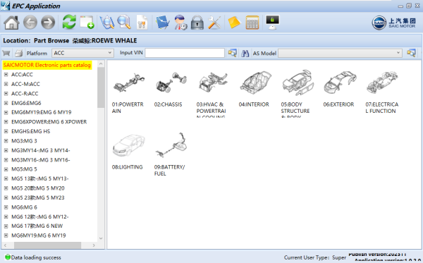 SAIC MOTOR EPC Update 11.2023 Electronic Parts Catalog 3