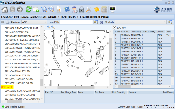 SAIC MOTOR EPC Update 11.2023 Electronic Parts Catalog 4