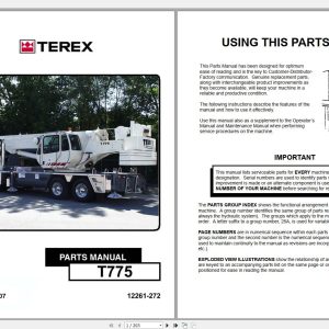 Terex Crane T775 Operator Part Manual Hydraulic Schematic 3