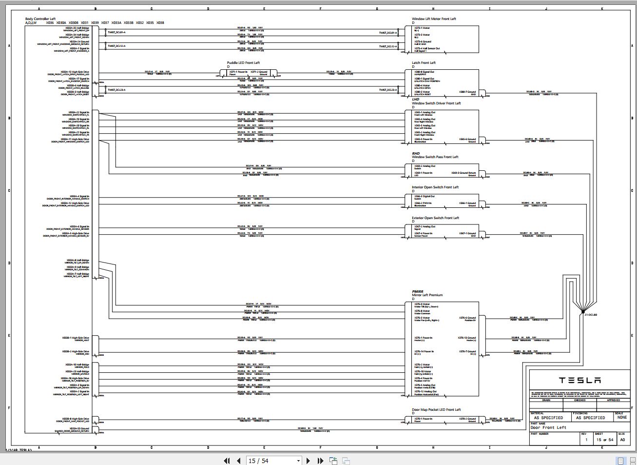 Tesla Model 3 S X Y Electric Circuit Diagram Update 05.2023 4