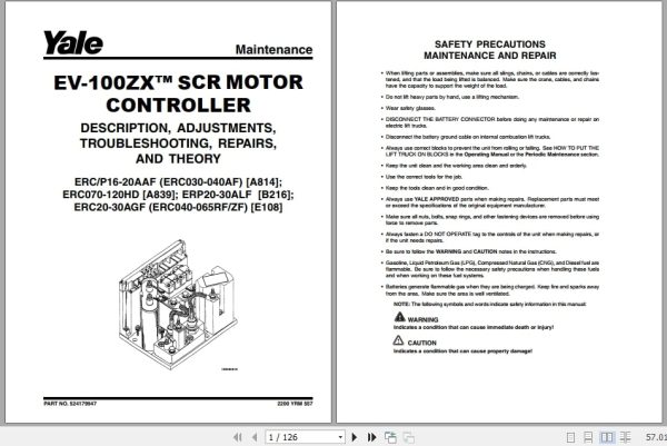 Yale Forklift Class 1 to 5 Service Manuals 32.4 GB PDF Updated 10.2023 3