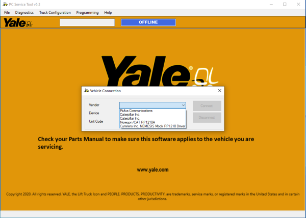 Yale PC Service Tool v5.3 2023 Diagnostic Software 2