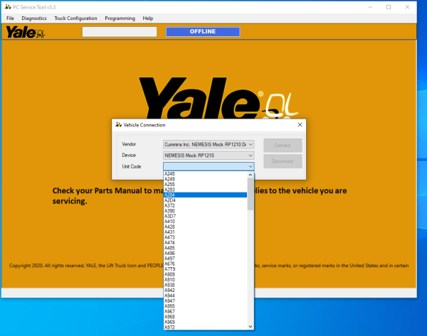 Yale PC Service Tool v5.3 2023 Diagnostic Software 3