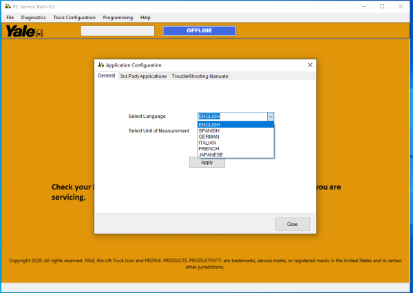 Yale PC Service Tool v5.3 2023 Diagnostic Software 4