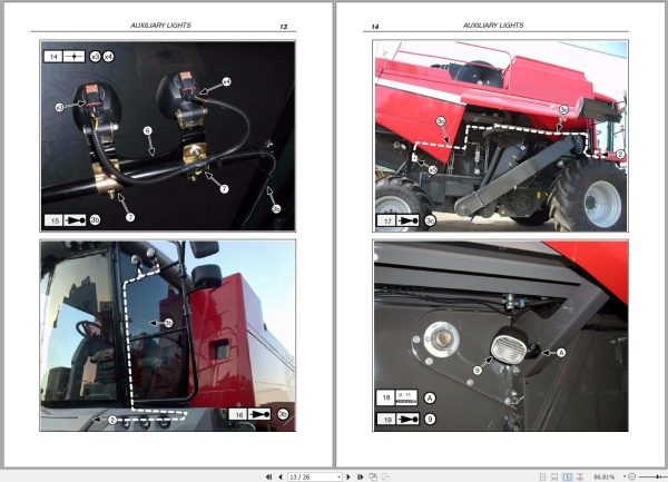 AGCO Combine Harvesters Auxiliary Lights Installation Instruction 327287502 1