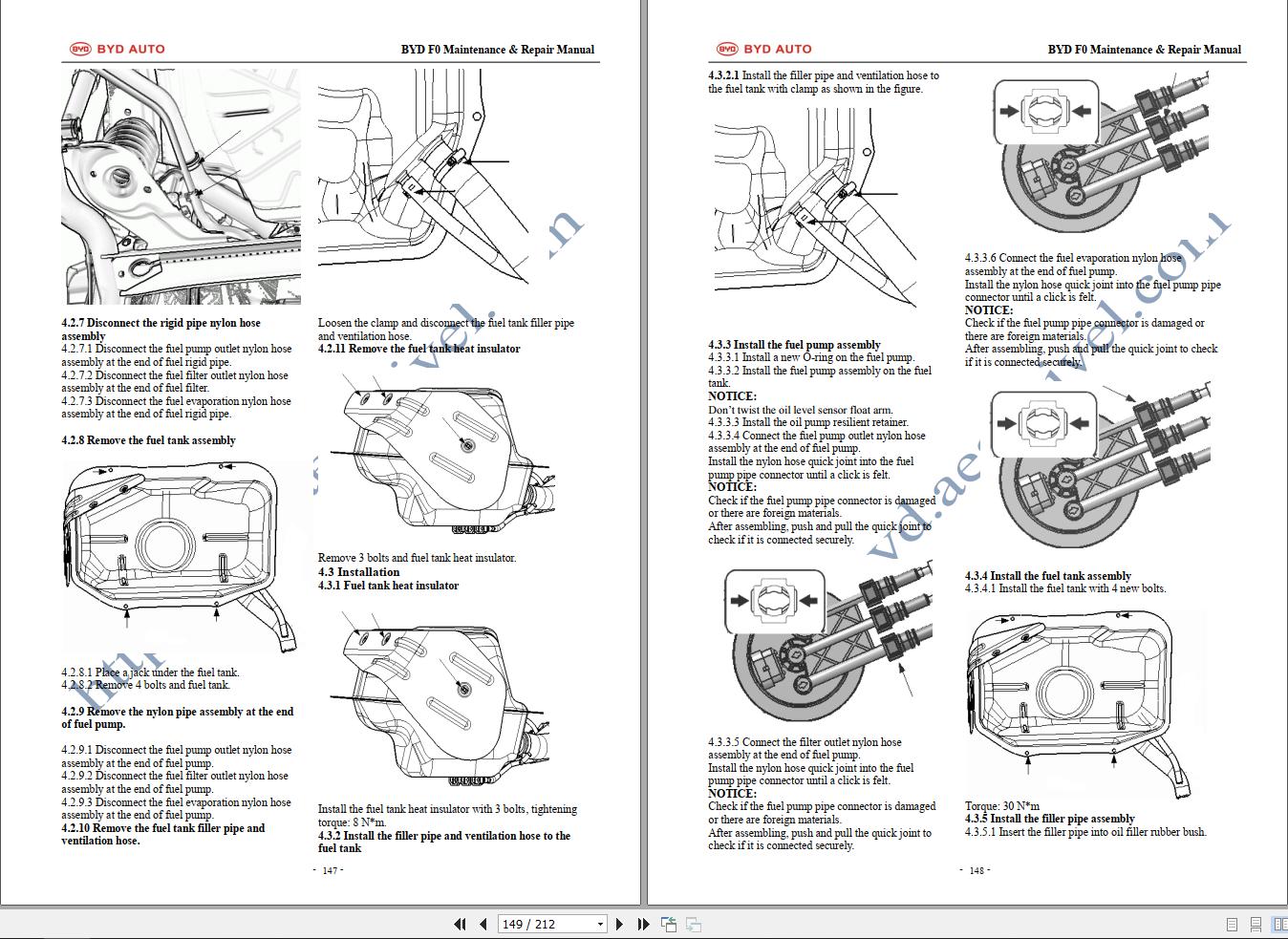 BYD Automotive Wiring Diagram & Owners Maintenance Repair Manual