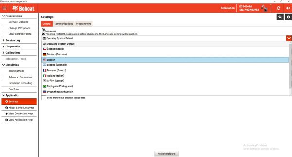 Bobcat Service Analyzer v91.15 09.2023 Diagnostic Software 10