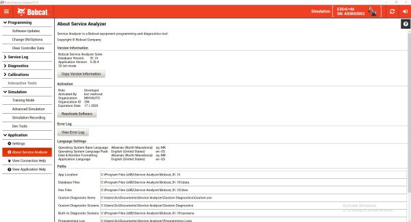 Bobcat Service Analyzer v91.15 09.2023 Diagnostic Software 7