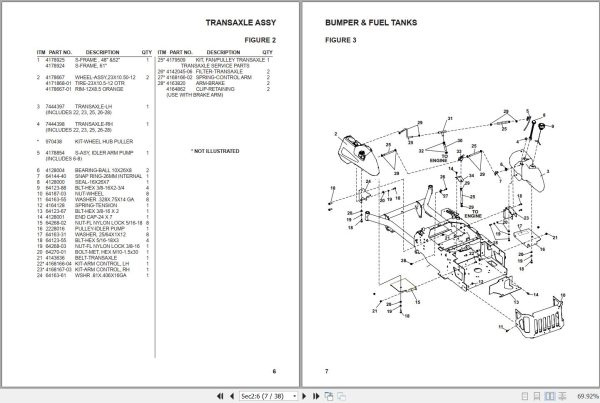 Bobcat Zero Turn Mower ZT3500 Parts Manual 7468073enUS 2