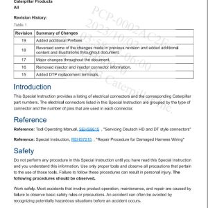 CAT Cross Reference Electrical Connector Manual