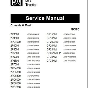 CAT Lift Truck 2PD4000 Service Manual