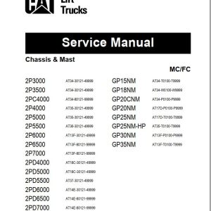 CAT Lift Truck 2PD6000 Service Manual