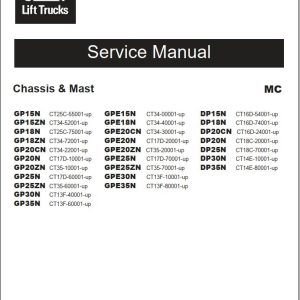 CAT Lift Truck DP15N Service Operation Maintenance Manual