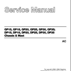 CAT Lift Truck DP18 FC Service Manual