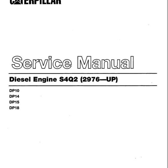 CAT Lift Truck DP18 FC Service Manual