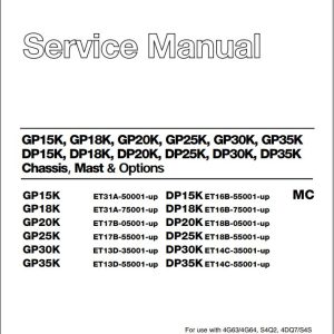 CAT Lift Truck DP18K MC Service Manual
