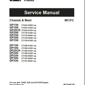 CAT Lift Truck DP18N Operation Maintenance Service Manual