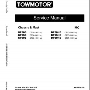 CAT Lift Truck DP20HS Service Maintenance Operation Manual