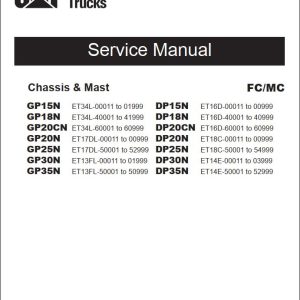 CAT Lift Truck DP20N Service Manual