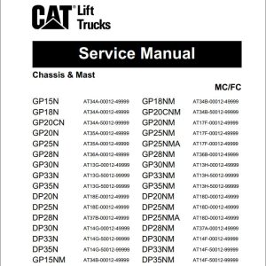 CAT Lift Truck DP20NM Service Manual