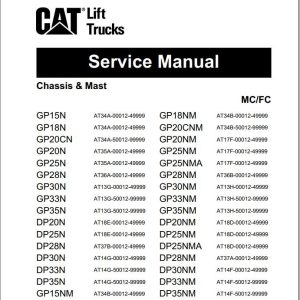 CAT Lift Truck DP25NM Service Manual