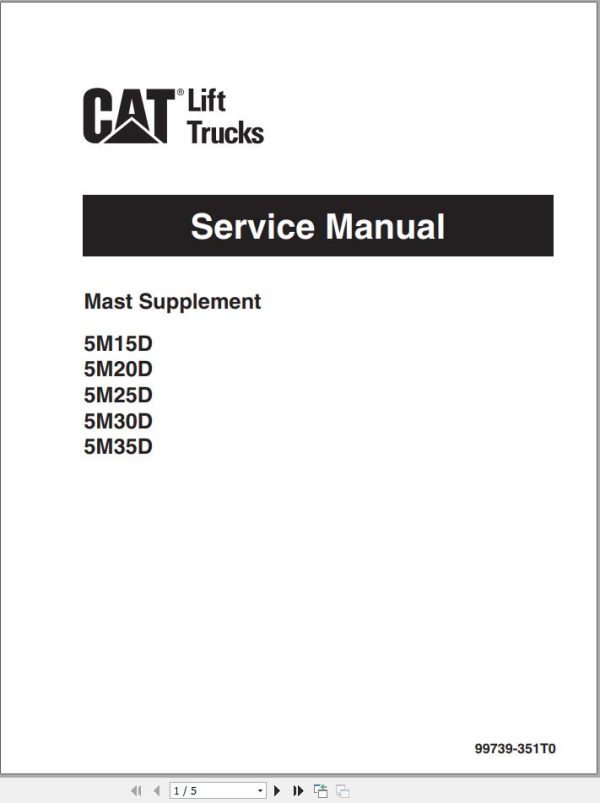 CAT Lift Truck DP25NT Service Operation Maintenance Manual 2