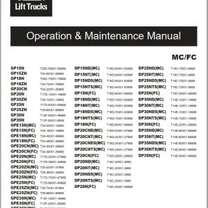 CAT Lift Truck DP25NTS Service Maintenance Operation Manual 1 1