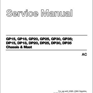 CAT Lift Truck DP30 FC Service Manual 1