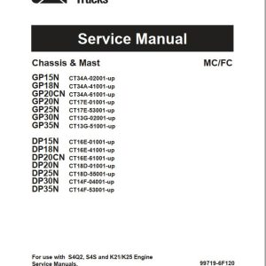 CAT Lift Truck DP30N Service Operation Maintenance Manual 1