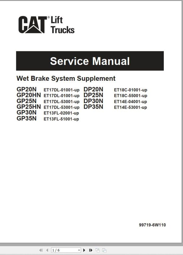 CAT Lift Truck DP30N Service Operation Maintenance Manual 3