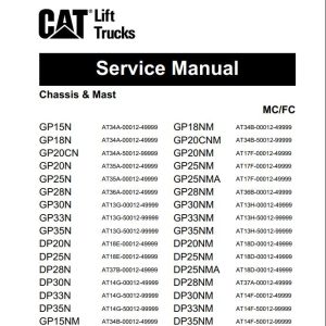 CAT Lift Truck DP30NM Service Manual