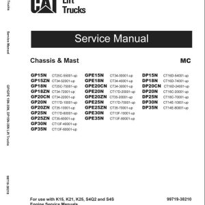 CAT Lift Truck DP30NM Service Operation Maintenance Manual