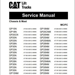 CAT Lift Truck DP35NM Service Manual