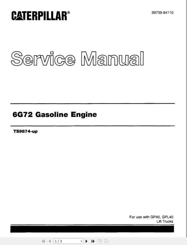 CAT Lift Truck DP40 Service Manual 1