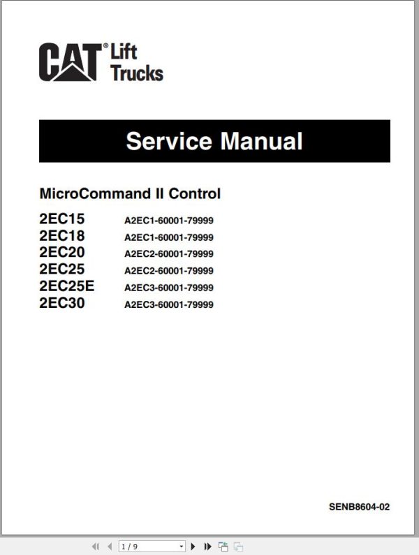 CAT MicroCommand II Control 2EC1536 48V Service Manual
