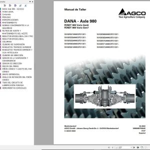DANA Axle 980 Fendt 900 Vario Gen6 Gen7 Workshop Manual 6137 ES
