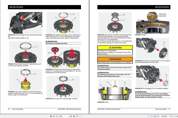 Dana Axle 980 Fendt 900 Vario Gen6 Gen7 Workshop Manual X990005750005 DE 1